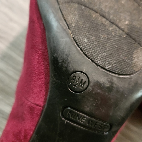 Nine West Burgundy Suede Pumps - Picture 3 of 3